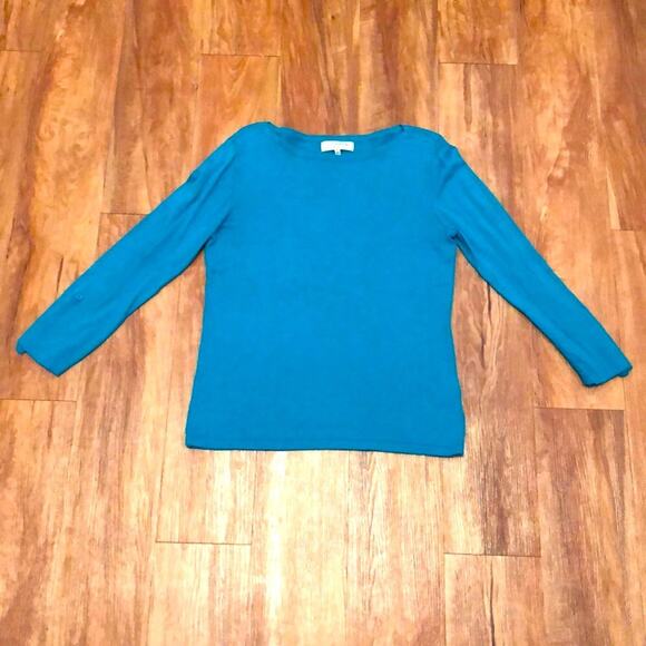 Jones New York Blue/Green Sweater Size Petite Large - Picture 1 of 6